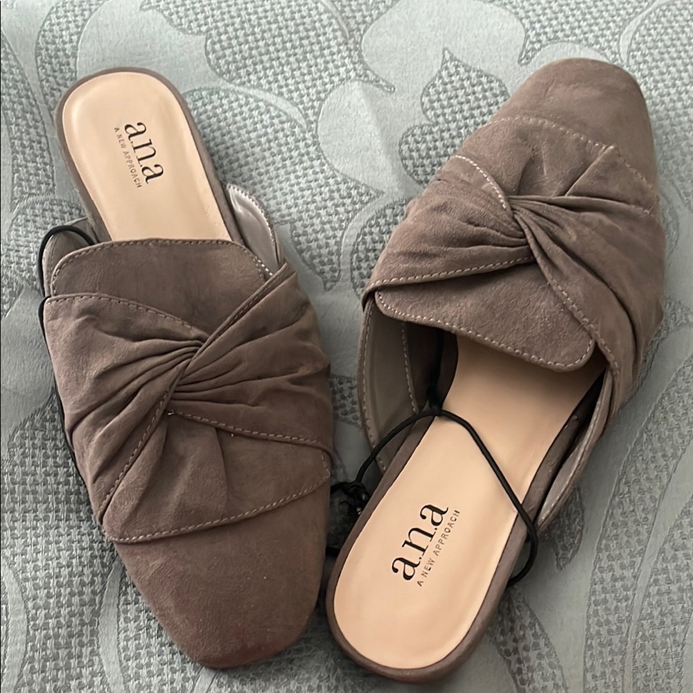 a.n.a Taupe Knotted Mules